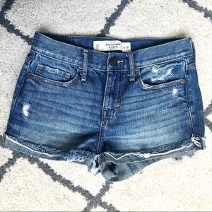 ABERCROMBIE & FITCH High Waist Denim Shorts